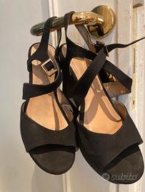 Scarpe anna field nere plateau