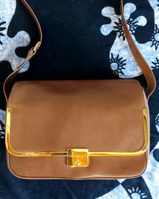 Borsa vintage Escada marrone chiusura dorata