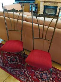 sedie anni 60 in ottone