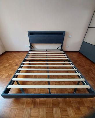 letto matrimoniale luci led con materasso