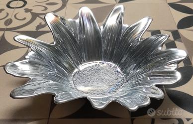 Thilia ciotola vetro argentato Girasole 