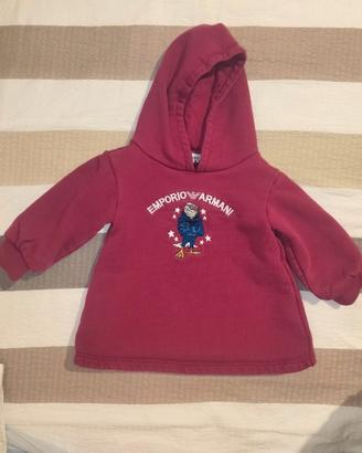 Felpa con cappuccio Emporio Armani bambina 74 cm