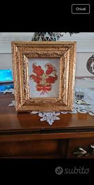 quadretto in corallo e oro