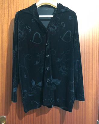 Camicia donna velluto da nonna XL