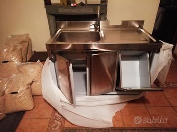 LAVELLO CON MISCELATORE ACCIAIO ARMADIATO