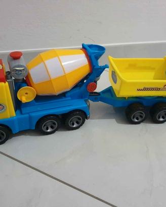 betoniera con rimorchio