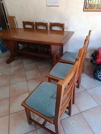 Tavolo da pranzo con 6 sedie