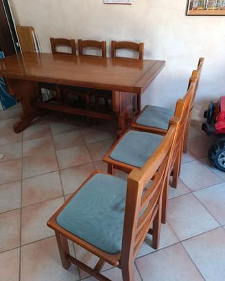 Tavolo da pranzo con 6 sedie