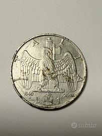 Moneta da 1 Lira 1940 Re Vittorio Emanuele III