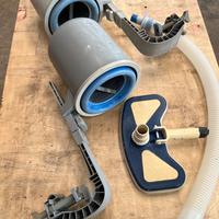 2 skimmer piscina best way e spazzolone per pulizi