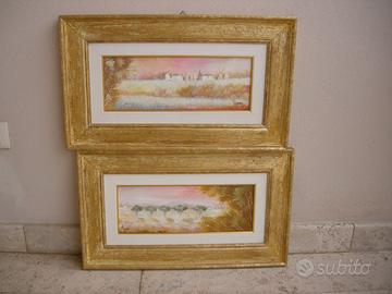 Coppia dipinti Carlo Vigevani