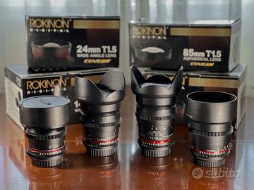 Kit Cine Rokinon VDSLR (14/24/35/85mm) Canon EF