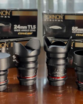 Kit Cine Rokinon VDSLR (14/24/35/85mm) Canon EF