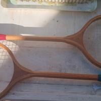 racchette dadminton (tennis padel )volano antiche