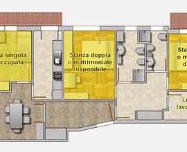Stanze singole e doppie a partire da 450 euro/mese