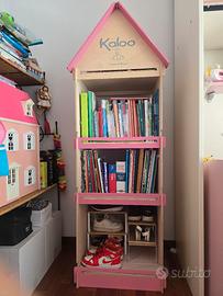 Scaffale Libreria Rosa Cameretta Ragazza o Bambina