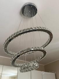 Lampadario effetto specchio