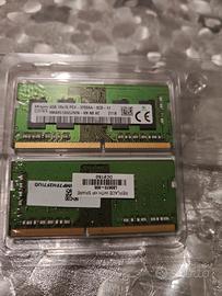 Ram sodimm DDR4  tot 8GB (4+4) 3200