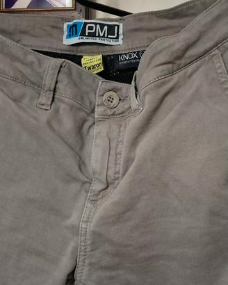 PMJ Sand17 Santiago – Pantaloni Moto Donna In Tessuto Balistico Twaron, Protettori Certificati EN1621-1, Nero