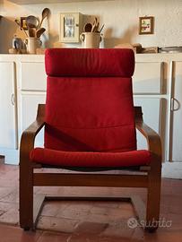 2 poltrone ikea rosse