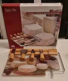Set per formaggi vetro, legno e acciaio Easy Liife