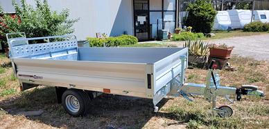 RIMORCHIO CARRELLO BASCULANTE PT15 CON RAMPA DI CA