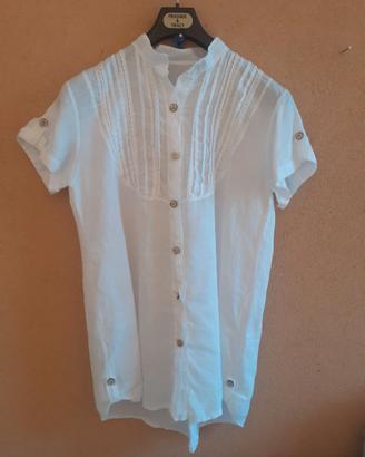 Camicia Donna Camicione 100% lino made in Italy