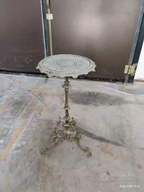 Tavolino Guéridon Vintage in Ottone – Supporto Pia