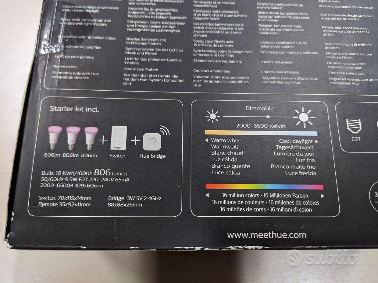 Lampadine Philips Hue E27 9W da 806lumen alexa - Arredamento e Casalinghi  In vendita a Vicenza