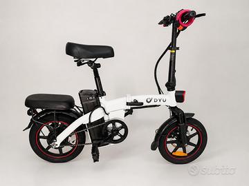 Bicicletta Elettrica Pieghevole DYU A5 14" Bianca