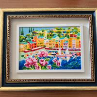 Athos Faccincani.Serigrafia su tela 25x35