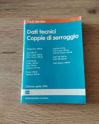 V.A.G SERVICE Dati tecnici Coppie di serraggio 
