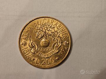 200 Lire 1994 Arma dei Carabinieri 1814-1994