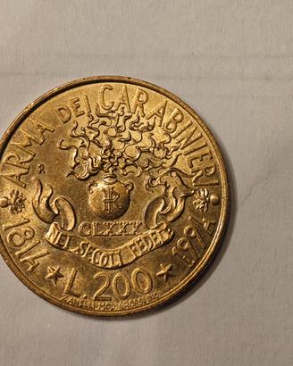 200 Lire 1994 Arma dei Carabinieri 1814-1994