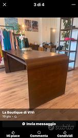 Tavolo  in ferro effetto corten 195x80 x h. 81 cm.