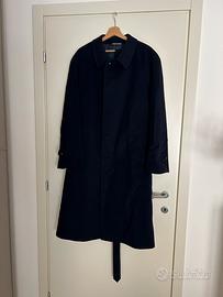 Loden cappotto elegante in lana Blu navy taglia 54