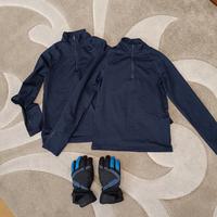 maglia termica + guanti sci