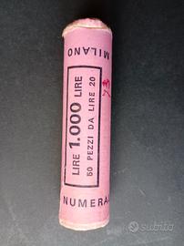Rotolino di monete da lire 20 anno 1973