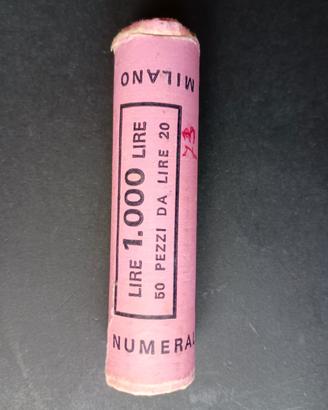 Rotolino di monete da lire 20 anno 1973