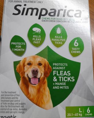 SIMPARICA per cani 20 - 40 kg