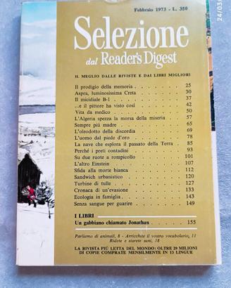 1 RIVISTA 1973 SELEZIONE READERS DIGEST