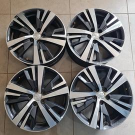 4 cerchi lega peugeot 3008 5008 r18 lt6048