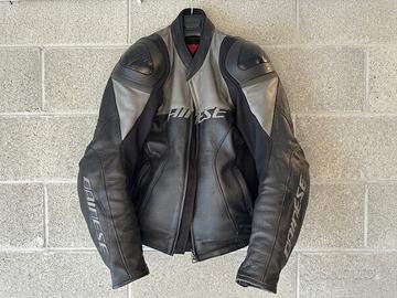 GIACCA IN PELLE TRAFORATA DAINESE RACING 4 TG. 46