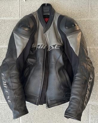GIACCA IN PELLE TRAFORATA DAINESE RACING 4 TG. 46