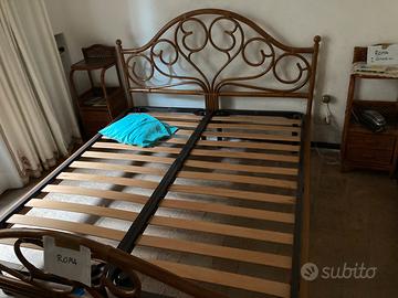 Camera da letto in legno vimini