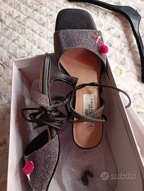 Egon von Furstenberg scarpe donna nere/argento