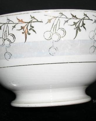 Antica tazza in ceramica SC Lombarda, natale oro
