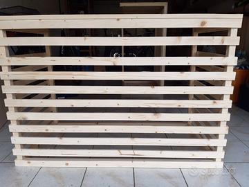 copri pompa di calore/condizionatore legno grezzo