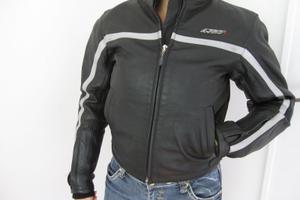 Giacca in Pelle da Moto A-Pro con Protezioni