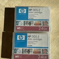 2x cartucce dati nuove HP DDS-3 da 24 GB ciascuna